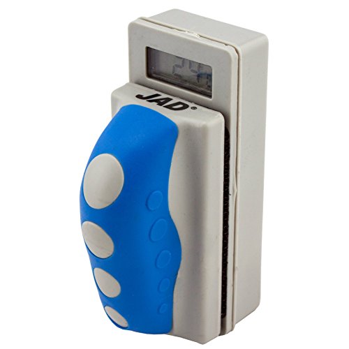 JAD WD-802 Aquarium Magnet Scheibenreiniger mit integriertem Thermometer Größe M Stärke bis 0,95cm Scheibenputzer Reinigungsmagnet digitales Thermometer von JAD