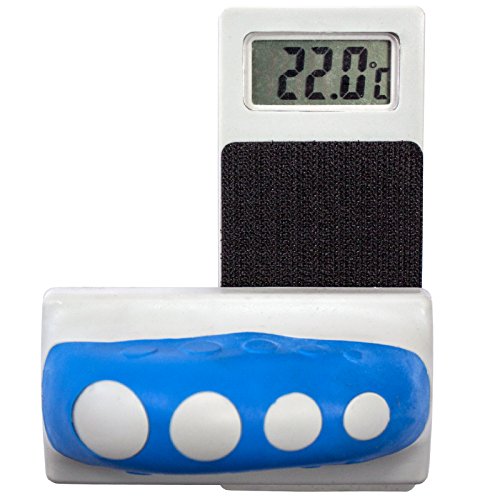 JAD WD-803 Aquarium Magnet Scheibenreiniger (Glas bis 1,5cm) mit integriertem, digitalen Thermometer Gr. L von JAD