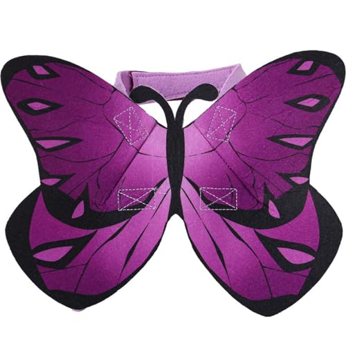Buntes Schmetterlings-Cosplay-Kostüm für Katzen und Hunde, schöner Schmetterling, weich, bequem, Kostüm-Zubehör, Verkleidungszubehör, Katzenkostüm-Zubehör von JAGTRADE