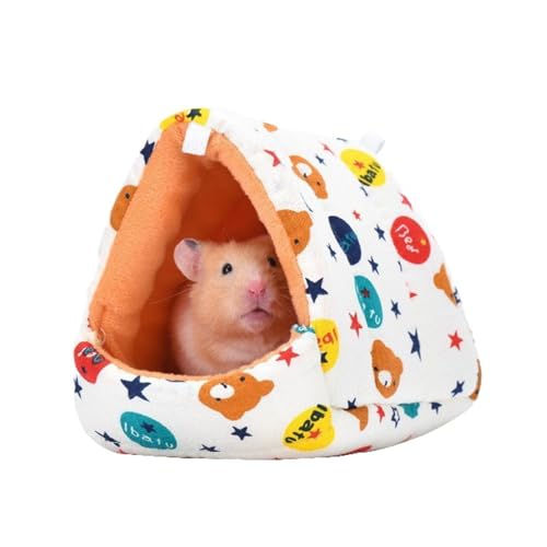 Hängematte Bett Frettchen Nager Hängematte Bett Versteck Käfig Zubehör Spielzeug Bett für Meerschweinchen Chinchilla Igel Glider Hamsterhaus Zubehör Niedliches Hamsterhaus Käfig Baumwolle Hamsterhaus von JAGTRADE