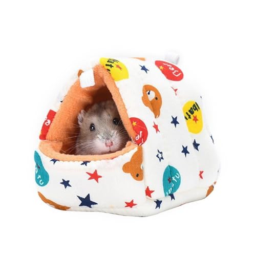 Hängematte Bett Frettchen Nager Hängematte Bett Versteck Käfig Zubehör Spielzeug Bett für Meerschweinchen Chinchilla Igel Glider Hamsterhaus Zubehör Niedliches Hamsterhaus Käfig Baumwolle Hamsterhaus von JAGTRADE