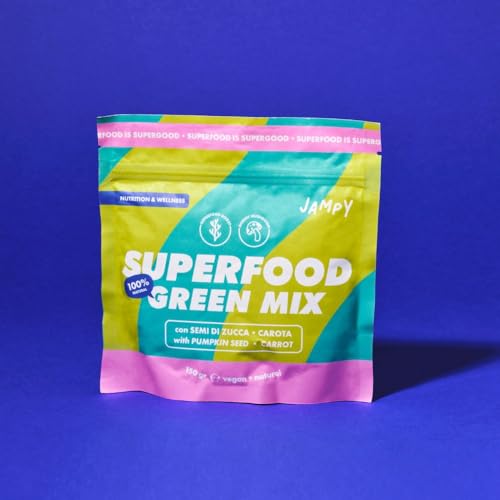 JAMPY Superfood für Hunde 100% Gemüse Pulvermischung 7 Zutaten mit Karotte, Fenchel, Hagebutte, Shiitake, Chlorella 100% natürliche Ergänzung für Barf/Hausfrau/Crocche. von JAMPY