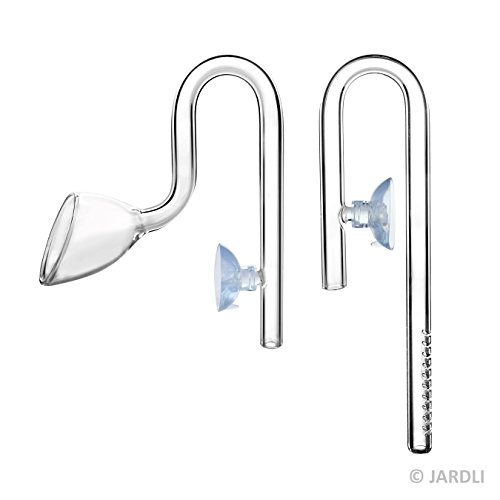 JARDLI Glas Lily Pipe Mini Inflow Abfluss-Set 10 mm für 9/12 mm Tubing – Nano Aquarium gepflanzt Tank Aquascaping von JARDLI