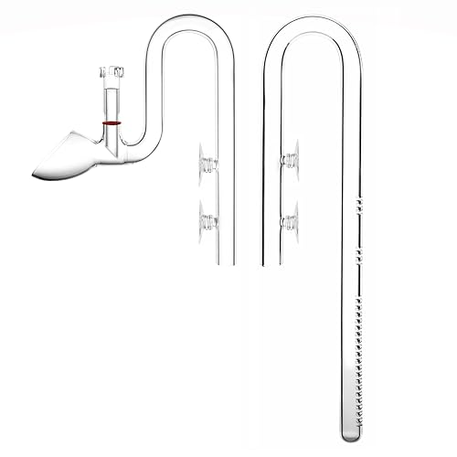 JARDLI Glas Lily Pipe Set mehrstufigem Wassereinlass & Auslass mit Skimmer Oberflächenabzug (17mm für 16/22mm Schlauch) von JARDLI