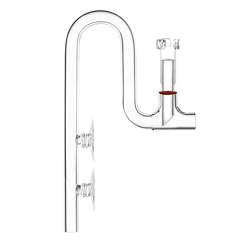 JARDLI Glaslilien-Rohrabfluss mit Oberflächenskimmer für Aquarien, Pflanzentanks (13 mm für 12/16 mm (1/2 Zoll) Innenrohr) von JARDLI