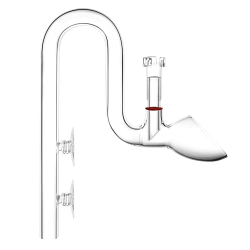 JARDLI Glaslilien-Rohrabfluss mit Oberflächenskimmer für bepflanzte Aquarien (17 mm für 16/22 mm (5/8 Zoll Innendurchmesser) Rohre) von JARDLI