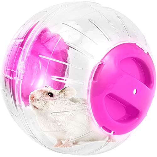 JAWSEU Hamsterball Spielzeug, Hamsterball Übungsball Sportball, Laufkugel Rolle Kugel Übungsball Joggingball für Ratten Rennmäuse Kleintiere Spielzeug Kunststoff, Rosa von JAWSEU