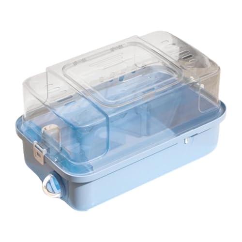 JAYIOLA Großer Käfig für Hamster, Reisetasche zur Aufbewahrung von Kleintieren und Häschen, Blau JAYIOLA Großer Käfig für Hamster, Reisetasche zur Aufbewahrung von Kleintieren und Häschen, Blau von JAYIOLA