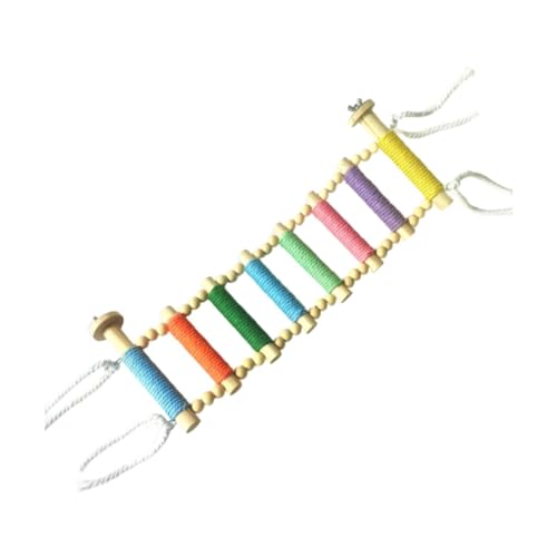 JAYIOLA Hängebrücke aus Holz für Vögel, Kletterleiter und Spielzeug für Sittiche, Type A JAYIOLA Hängebrücke aus Holz für Vögel, Kletterleiter und Spielzeug für Sittiche, Type A von JAYIOLA