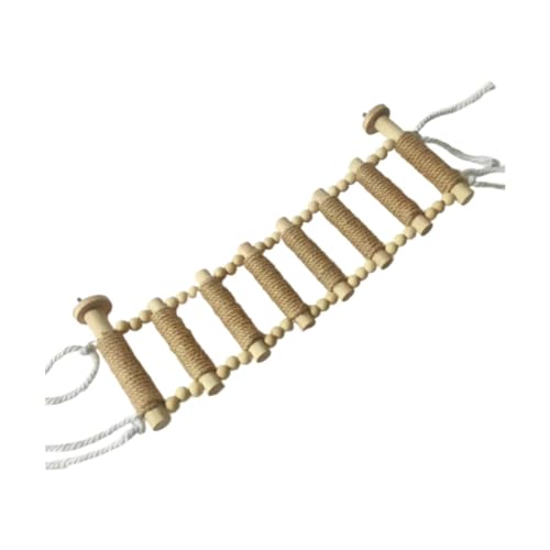 JAYIOLA Hängebrücke aus Holz für Vögel, Kletterleiter und Spielzeug für Sittiche, Type C JAYIOLA Hängebrücke aus Holz für Vögel, Kletterleiter und Spielzeug für Sittiche, Type C von JAYIOLA