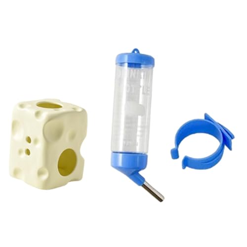 JAYIOLA Hamstertrinkbehälter in Käseform mit Halterung, 125 ml Flasche für Mäuse und Ratten, anpassbar, Beige JAYIOLA Hamstertrinkbehälter in Käseform mit Halterung, 125 ml Flasche für Mäuse und Ratten, anpassbar, Beige von JAYIOLA