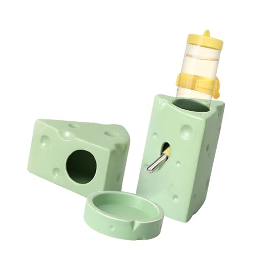JAYIOLA Hamsterversteck mit Wasserflasche, Keramikhöhle für kleine Haustiere und Mäuse, Green S JAYIOLA Hamsterversteck mit Wasserflasche, Keramikhöhle für kleine Haustiere und Mäuse, Green S von JAYIOLA