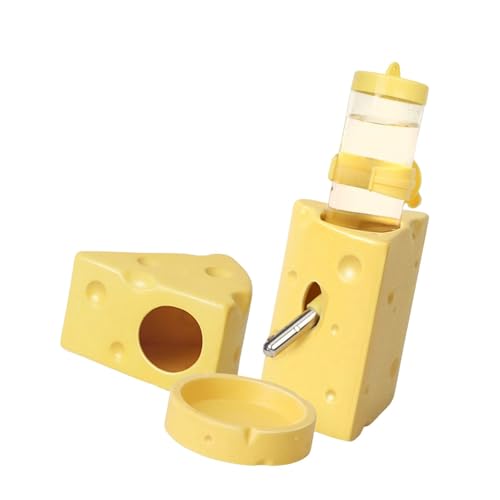 JAYIOLA Hamsterversteck mit Wasserflasche, Keramikhöhle für kleine Haustiere und Mäuse, Yellow L JAYIOLA Hamsterversteck mit Wasserflasche, Keramikhöhle für kleine Haustiere und Mäuse, Yellow L von JAYIOLA