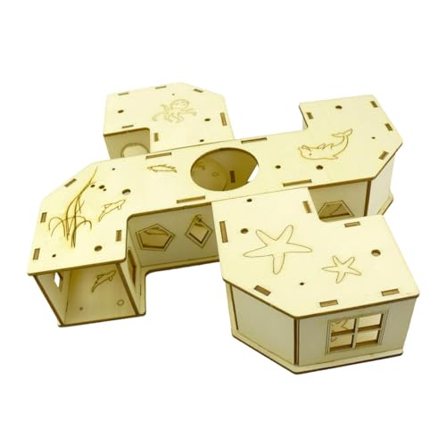 JAYIOLA Interaktives Hamsterhaus, Erkundungsspielzeug für Kleintiere, 22cm X 22cm X 5cm JAYIOLA Interaktives Hamsterhaus, Erkundungsspielzeug für Kleintiere, 22cm X 22cm X 5cm von JAYIOLA