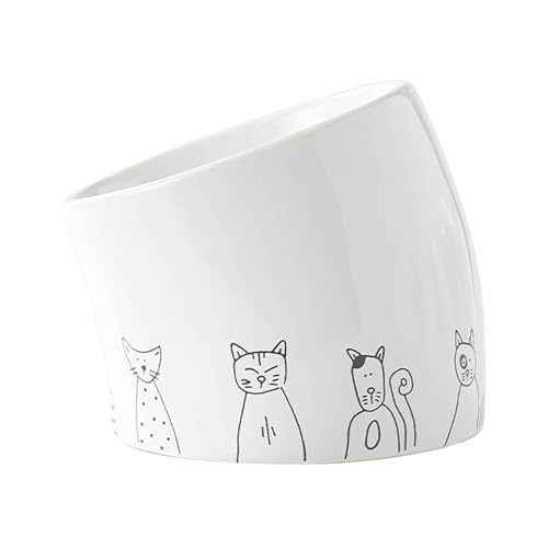 JAYIOLA Katzennapf mit Wasserschale, für kleine Haustiere geeignet, Gekippt JAYIOLA Katzennapf mit Wasserschale, für kleine Haustiere geeignet, Gekippt von JAYIOLA