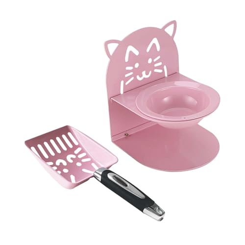 JAYIOLA Kombi Set Aus Katzenfutternapf Und Klumpenschaufel Aus Hochwertigem Edelstahl mit Abnehmbarem Einsatz Und Hängeöse für Einfache Aufbewahrung für Zuha, Rosa JAYIOLA Kombi Set Aus Katzenfutternapf Und Klumpenschaufel Aus Hochwertigem Edelstahl mit Abnehmbarem Einsatz Und Hängeöse für Einfache Aufbewahrung für Zuha, Rosa von JAYIOLA