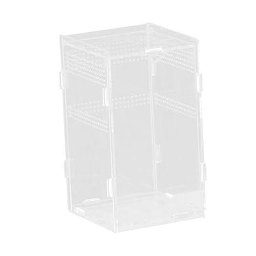 JAYIOLA Reptilienzuchtbox Käfig Transportbehälter Aufzuchtbehälter Schlangenbox mit Sicheren Belüftungslöchern Als Transportmittel für Diverse Kleintiere, 12x12x20cm JAYIOLA Reptilienzuchtbox Käfig Transportbehälter Aufzuchtbehälter Schlangenbox mit Sicheren Belüftungslöchern Als Transportmittel für Diverse Kleintiere, 12x12x20cm von JAYIOLA