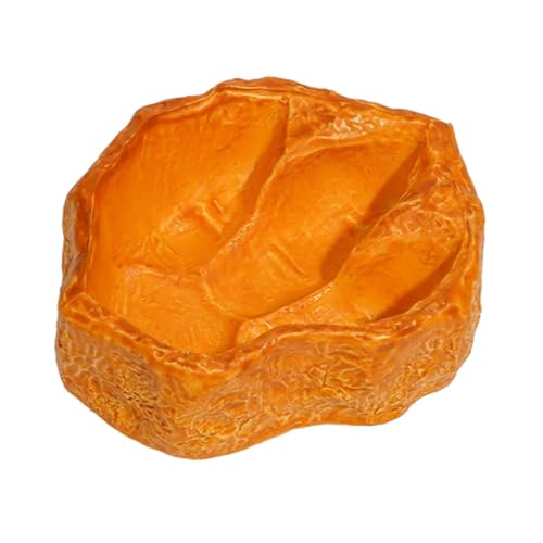 JAYIOLA Wassernapf für Reptilien, Futterstation, Tablett für Schildkröten und Frösche, Orange JAYIOLA Wassernapf für Reptilien, Futterstation, Tablett für Schildkröten und Frösche, Orange von JAYIOLA