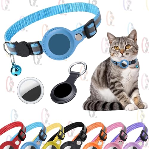 JAYZ® Katzenhalsband, mit Smart-Finder, kompatibel mit iOS/Android, verstellbares Halsband (blau) von JAYZ