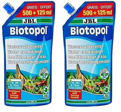 JBL Biotopol, Wasseraufbereiter für Süßwasser-Aquarien, Nachfüllpack, 500+125 ml (Packung mit 2) von JBL