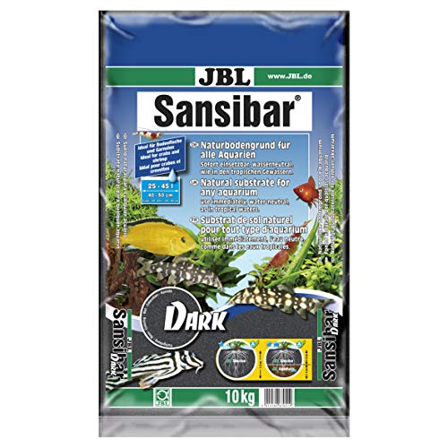 JBL Bodengrund Dunkel für Süßwasser Aquarien, Sansibar Dark 10 kg, 67051 von JBL