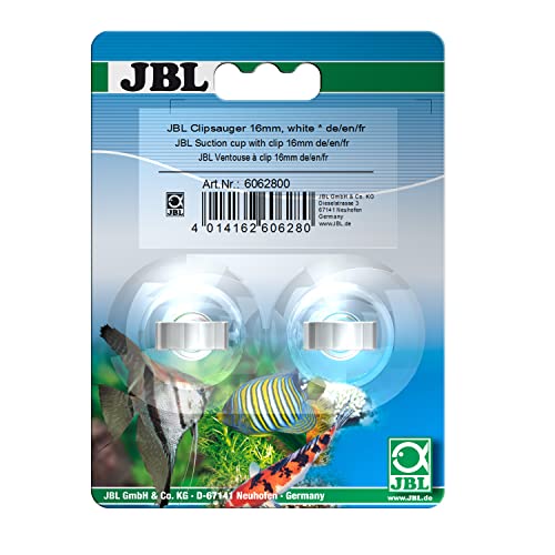 JBL Clipsauger, Halterung für Objekte mit 16 mm Durchmesser, Aus Gummi, Inkl. 2 Saugern und 2 Clips, Transparent/Weiß von JBL
