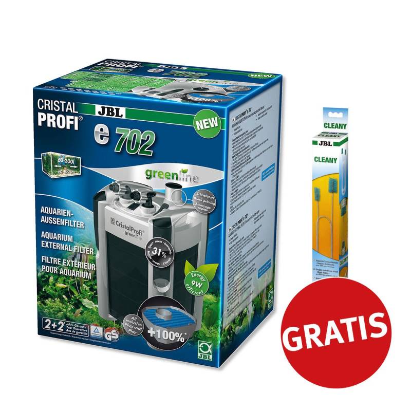 JBL Cristal Profi greenline e702 + Cleany Schlauchreinigungsbürste gratis von JBL