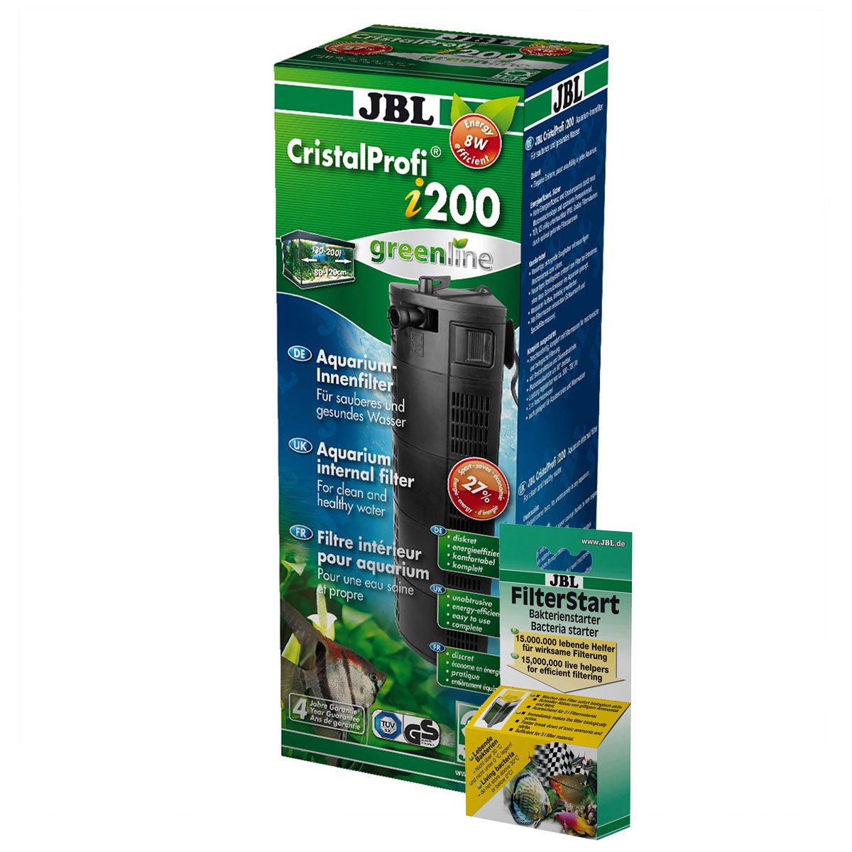 JBL CristalProfi i200 greenline + Filterstart 10ml gratis von JBL