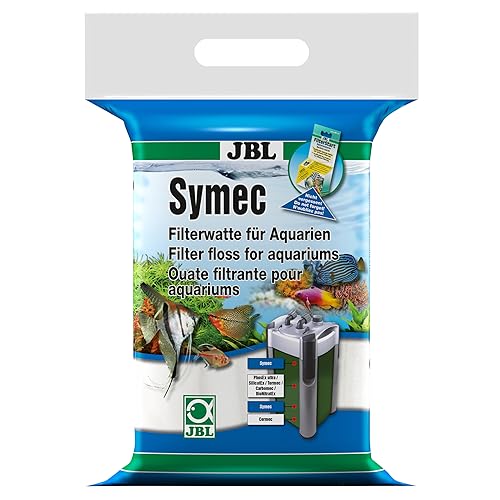 JBL Filterwatte für Aquarienfilter gegen alle Wassertrübungen, Symec, 100 g (1er Pack) von JBL