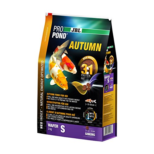 JBL Herbstfutter für Koi, Sinkende Futterwafer, Saisonfutter, ProPond Autumn, Größe S, 3,0 kg von JBL