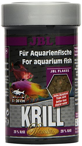 JBL Krill 40581 Premium Alleinfutter für alle Aquarienfische, Flocken 100 ml von JBL