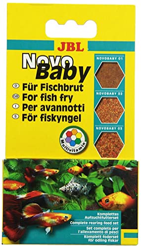 JBL NovoBaby 30254 Aufzuchtfutter-Set für Jungfische lebendgebärender Aquarienfische, 3 x 10 ml von JBL