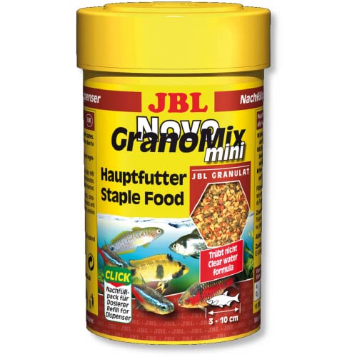 JBL NovoGranoMix 30099 Alleinfutter für kleine Aquarienfische Nachfülldose Granulat, 100 ml von JBL