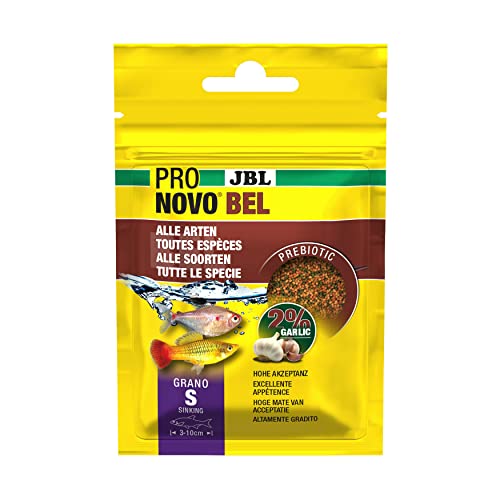 JBL PRONOVO BEL GRANO, Hauptfutter für alle Aquarienfische von 3-10 cm, Fischfutter-Granulat, Größe S, 20 ml von JBL