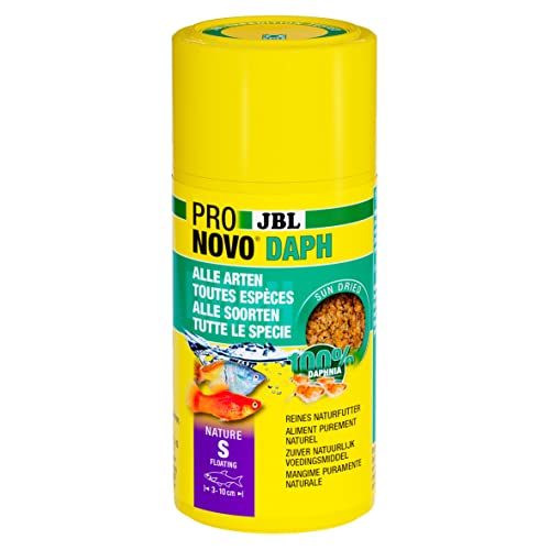 JBL PRONOVO DAPH, Wasserflöhe-Leckerbissen für alle Zierfische von 3-10 cm, Größe S, 100 ml von JBL