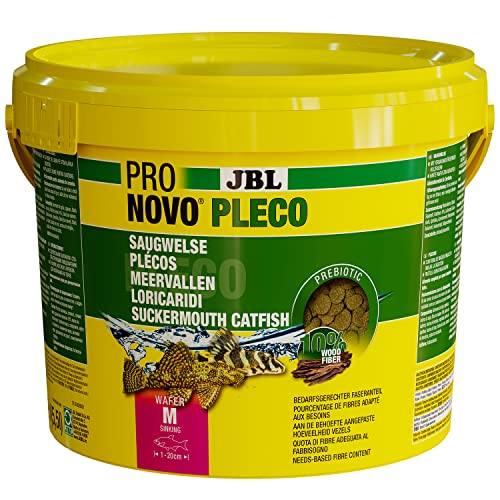 JBL PRONOVO PLECO WAFER, Futterwafer für Saugwelse von 1-20 cm, Fischfutter, Größe M, 5,5 l von JBL