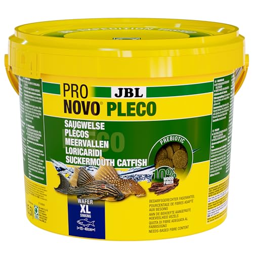 JBL PRONOVO PLECO WAFER, Futterwafer für Saugwelse von 15-40 cm, Fischfutter, Größe XL, 5,5 l von JBL