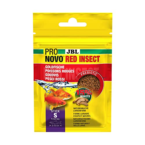 JBL PRONOVO RED INSECT STICK, Futter für Goldfische von 3-10 cm, Fischfutter-Sticks, Größe S, 20 ml von JBL