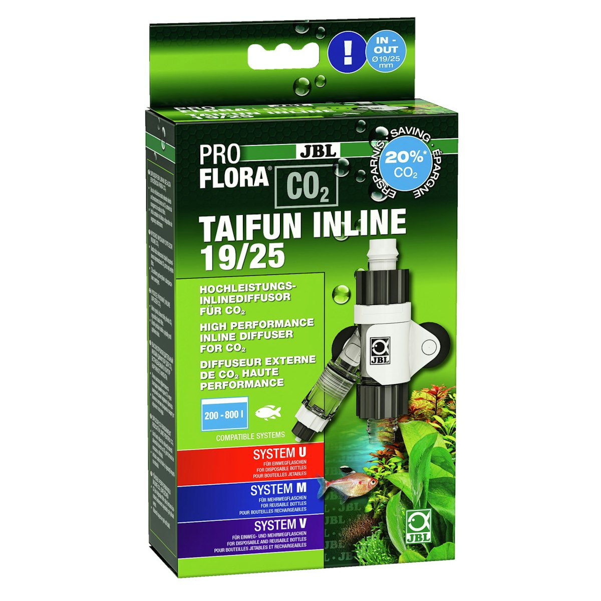 JBL ProFlora CO2 Taifun Inline Aquarienzubehör Ausführung: 19/25