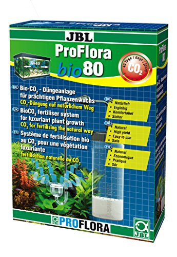 JBL ProFlora bio 80 Bio-CO2-Düngeanlage mit Mini-Diffusor für gesunden Pflanzenwuchs in Aquarien von 12-80 l von JBL