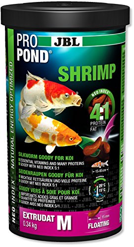 JBL Shrimps für Koi, Schwimmende Extrudate, Leckerbissen, PROPOND SHRIMP, Größe M, 340 g von JBL