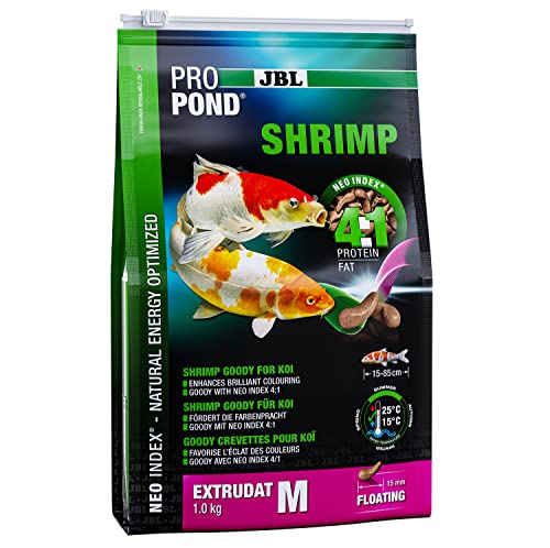 JBL Shrimps für Koi, Schwimmende Extrudate, Leckerbissen, ProPond Shrimp 1,0 kg von JBL