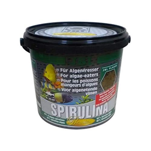 JBL Spirulina 30003 Premium Alleinfutter für algenfressende Aquarienfische, Flocken 5,5 l von JBL