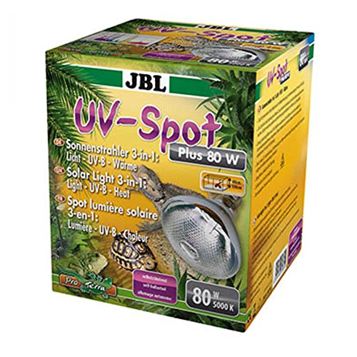 JBL UV-Spot plus 61834 UV-Spotstrahler mit Tageslichtspektrum Licht UV-B Wärme, E27, 80 W von JBL