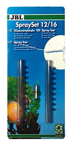 JBL Wasserauslauf-Set mit 2-teiligem Düsenstrahlrohr für Innenfilter von Aquarien, SpraySet 12/16 (CPI) von JBL