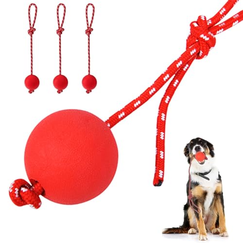 JCTRRJ 3 Stück Hundespielzeug Ball, Spielzeug Hund, Hundeball Mit Schnur, Ball Hund, Wurfball Hunde, Spielzeug Hunde, Ball Hunde, Ball Mit Schnur, Wurfball, Ballwurfmaschine Hund von JCTRRJ