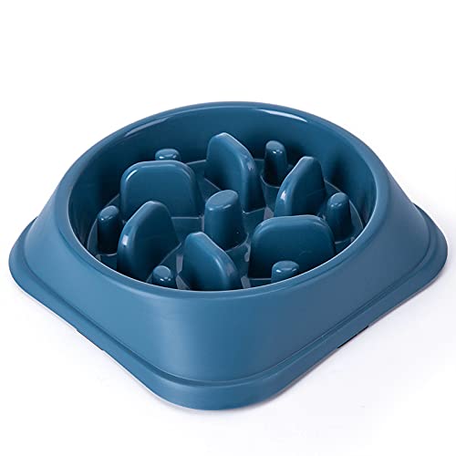 JDF Hundefutter, Napf für langsames Futter für Haustiere, Anti-Spill-Hundenapf, Anti-Choking-Napf für Haustiere, Anti-Choking-Napf mit Blähstopp für mittlere und große Hunde-Dark Blue von JDF