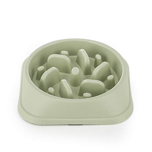 JDF Hundefutter, Napf für langsames Futter für Haustiere, Anti-Spill-Hundenapf, Anti-Choking-Napf für Haustiere, Anti-Choking-Napf mit Blähstopp für mittlere und große Hunde-Light Green von JDF