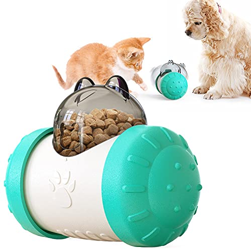 JDF--Interaktiver Leckerbissen Ball Hund Tumbler Puzzle Spielzeug Futterspender für körperliche und geistige Anregung, verbessert die Verdauung Snack Spielzeug Ball für Kaninchen Katze Hund Kleintier von JDF