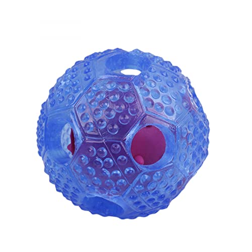 JDF Interaktives Hundespielzeug, Hundespielzeug Ball für kleine und mittelgroße Hunde, Futterspender für Langeweile, Puzzle Puppy Pals Tough Durable Rubber Pet Ball, Best Cleans Teeth Dog Balls -Pink von JDF